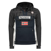 Sudadera De Hombre Fitakol Gris Oscuro / Azul Marino