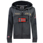 Sudadera De Hombre Gymclass Full Zip Gris Oscuro