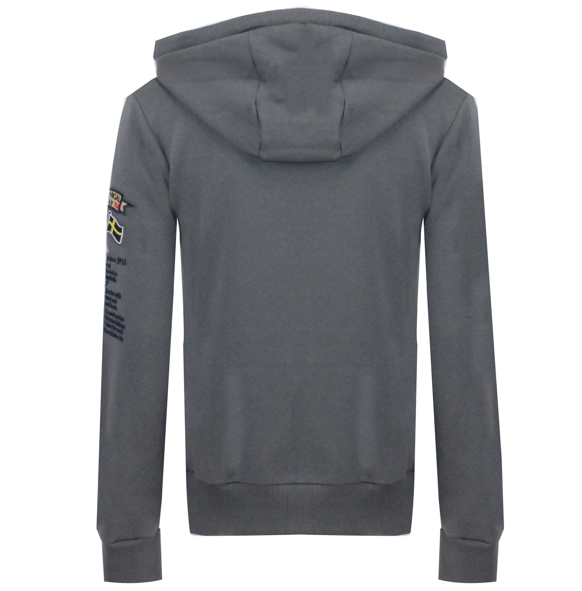 Sudadera De Hombre Gymclass Full Zip Gris Oscuro