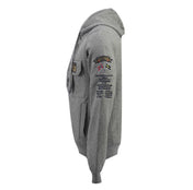 Sudadera De Hombre Gymclass Full Zip Gris Melange