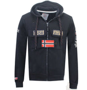 Sudadera De Hombre Gymclass Full Zip Azul Marino