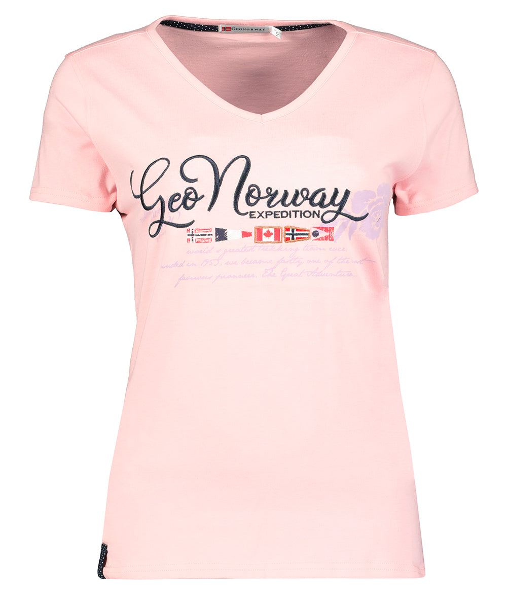Camiseta De Mujer Jeanne Rosa Claro