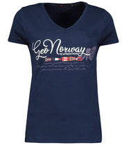 Camiseta De Mujer Jeanne Azul Marino