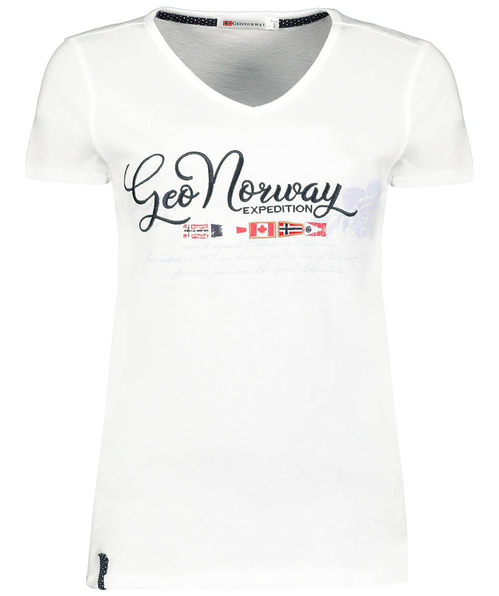Camiseta De Mujer Jeanne Blanco