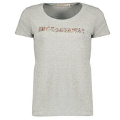 Camiseta De Mujer Jefolly  Gris Melange