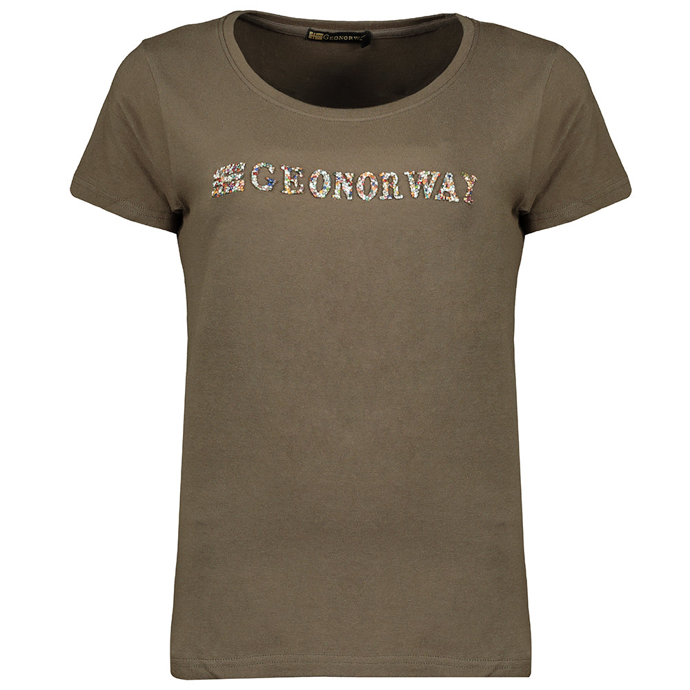 Camiseta De Mujer Jefolly  Caqui