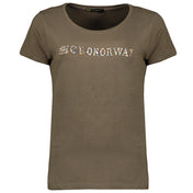 Camiseta De Mujer Jefolly  Caqui