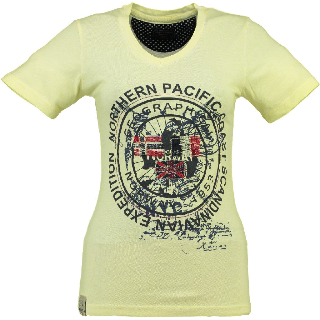 Camiseta De Mujer Justa Amarillo