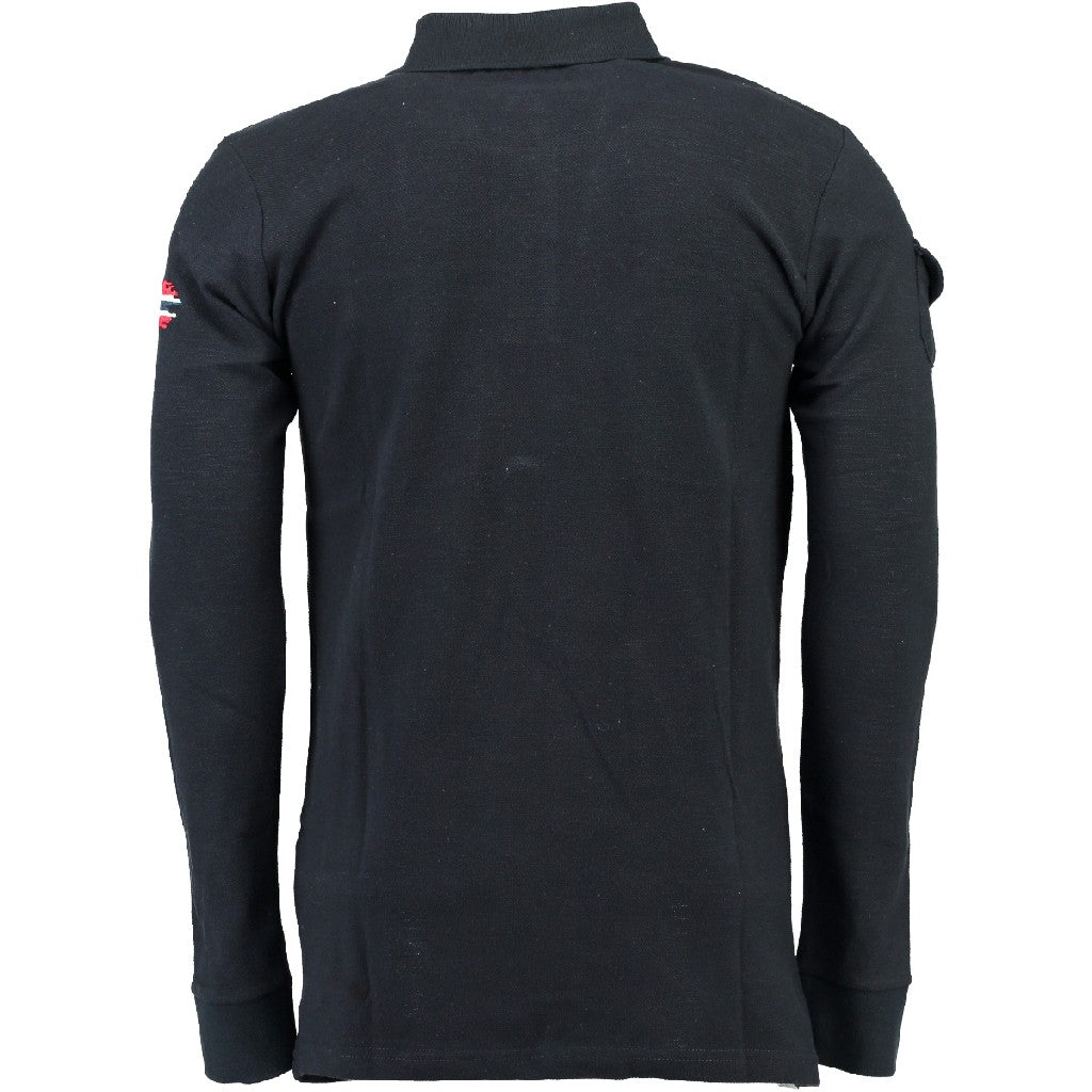 Polo De Manga Larga De Hombre Karadock Azul Marino