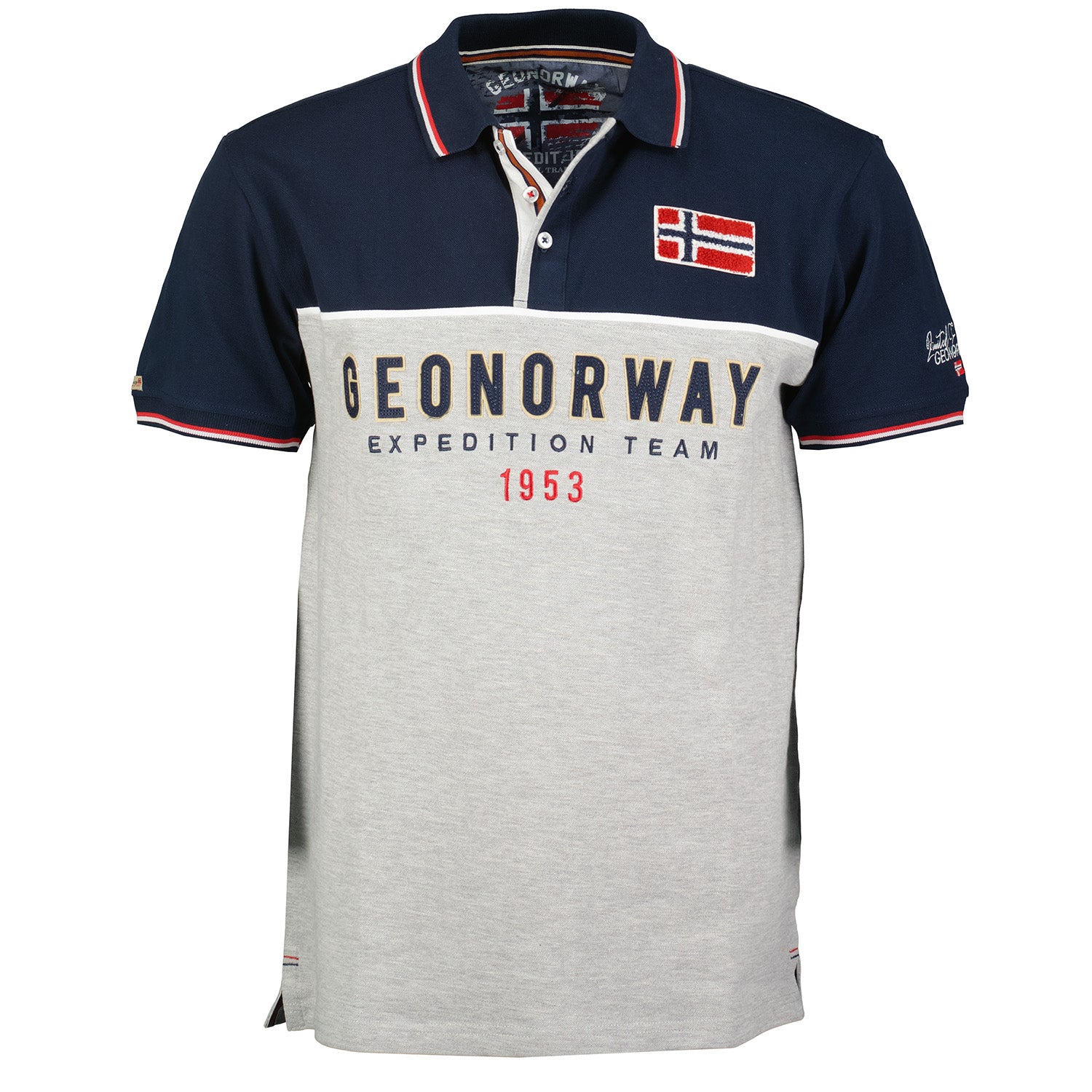 Polo Hombre Kerato Contrast Gris / Negro