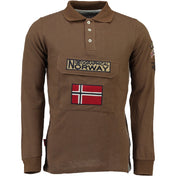 Polo De Manga Larga De Hombre Kiclass Taupe