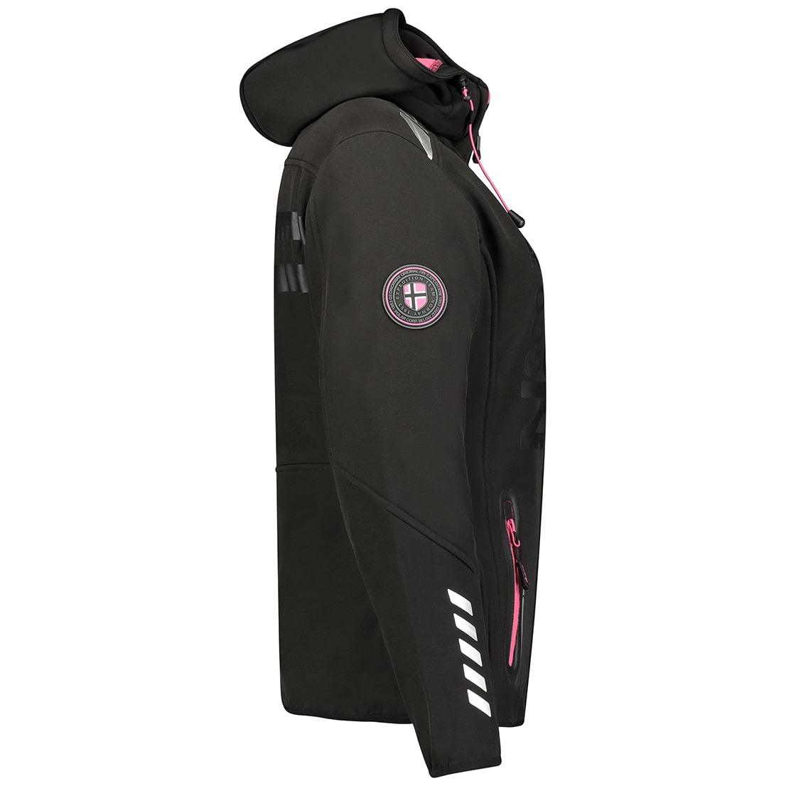 Chaqueta Softshell De Mujer Reine Negro / Llamativo Rosa