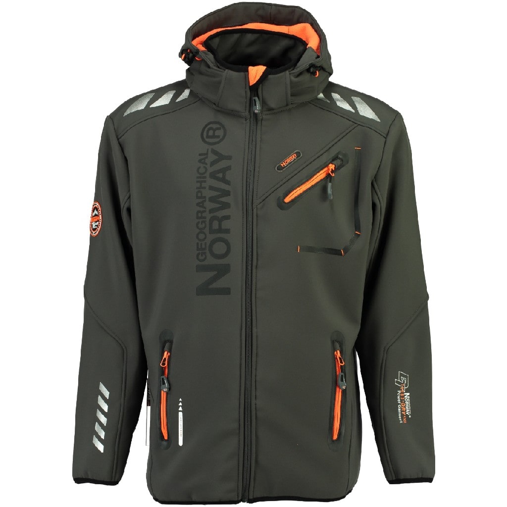 Chaqueta Softshell Hombre Royaute Gris Oscuro / Naranja